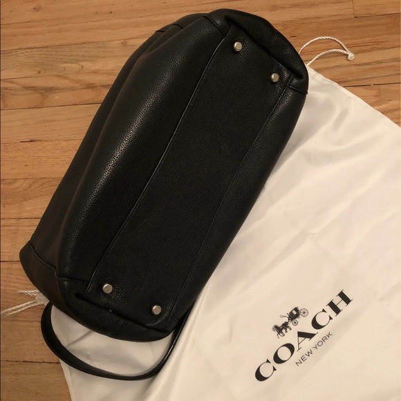 Coach Black Leather Edie 31 Tote - Picture 7 of 10